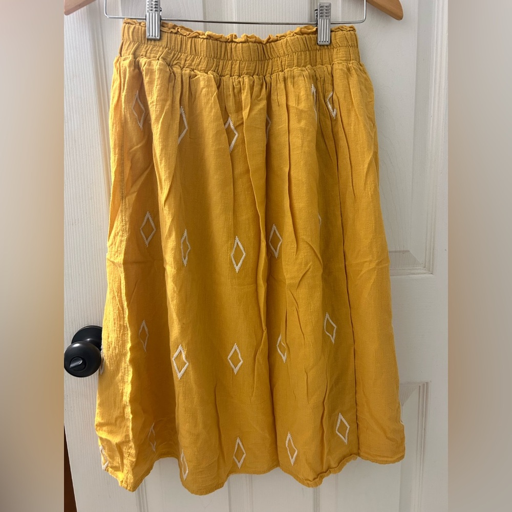 Cotton midi skirt S